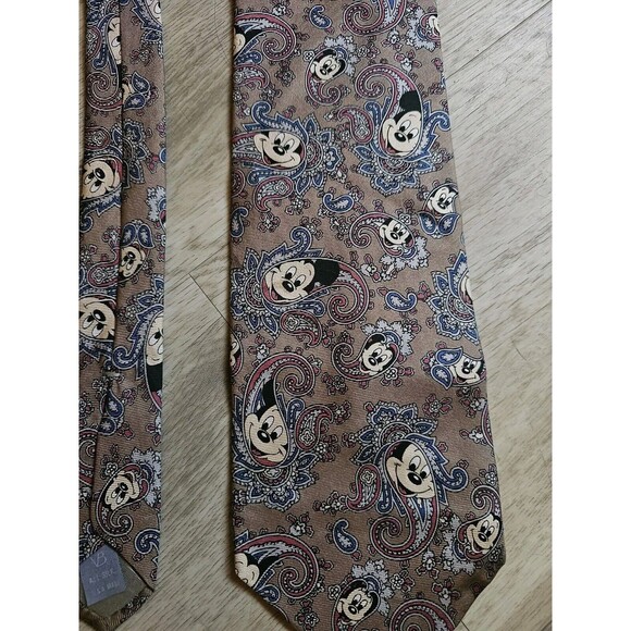 Vintage Disney Mickey Mouse Balancine "The Tie Works" Men's Silk Tie USA Made - Picture 5 of 5